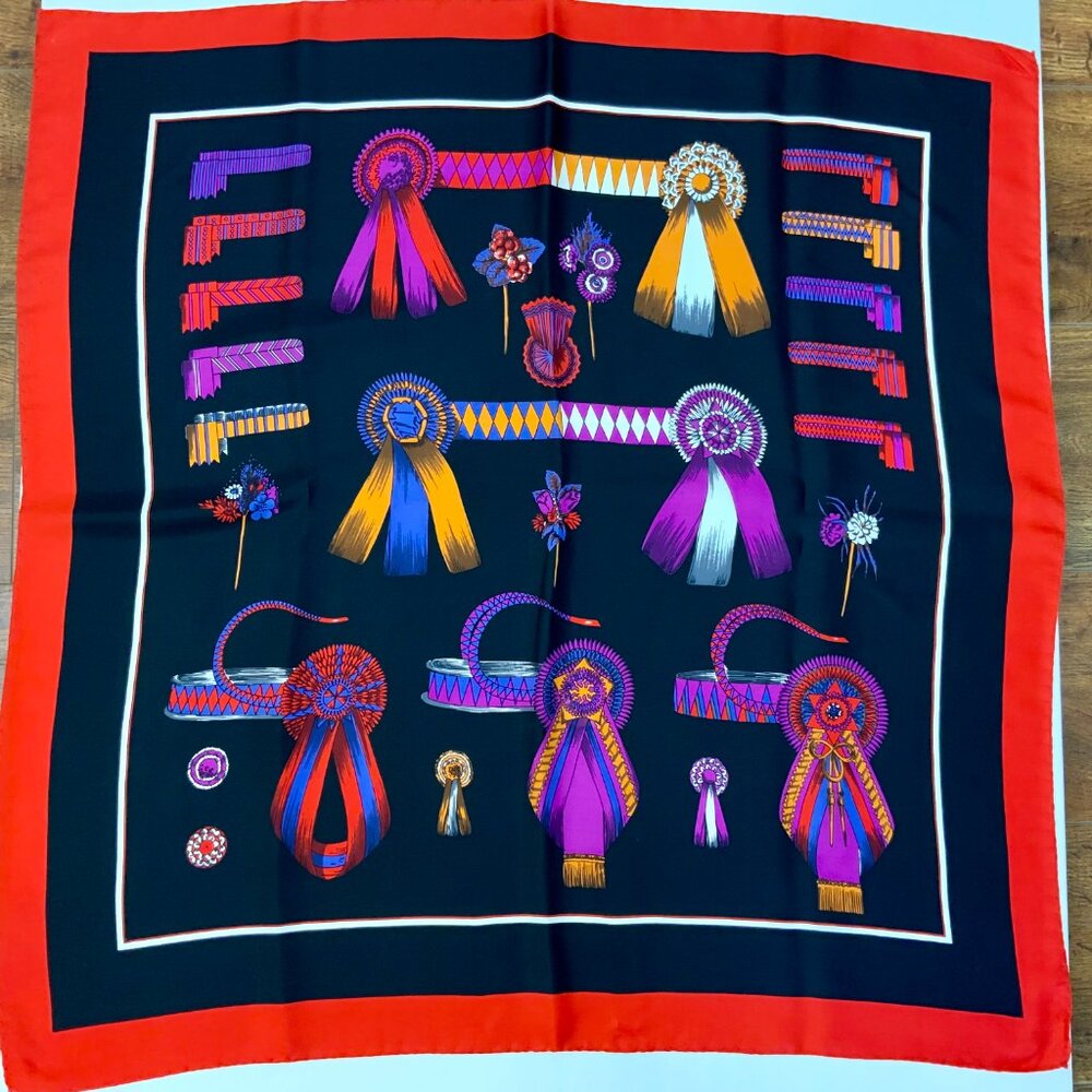 Designer-Inspired Squred Fashion Silk Scarf Y2K 30" - Picture 16 of 16
